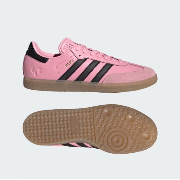 NIB ADIDAS MESSI CLASSIC SAMBA PINK INDOOR LEATHER SOCCER SHOES MENS 10 - Picture 6 of 16